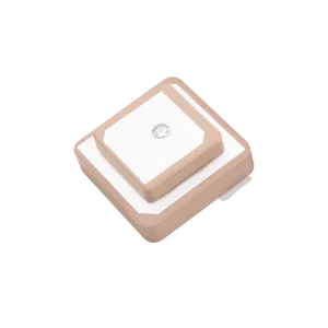 AIGC060 passive BeiDou L and S band stacked ceramic patch antenna 25x25x6mm with 18x18x4mm inner patch for embedded GNSS and SatCom terminals