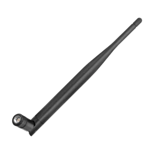 External WiFi 6E/WiFi 7 Dipole Black Swivel Whip Antenna