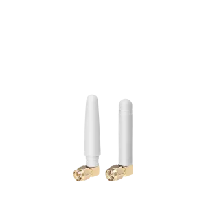 White 2.4G WiFi Right Angle L-shaped Rubber Antenna with SMA Male Connector