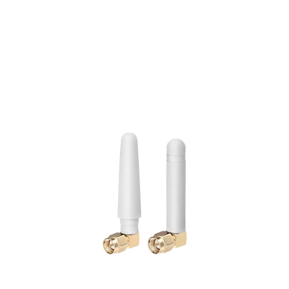 White 2.4G WiFi Right Angle L-shaped Rubber Antenna with SMA Male Connector