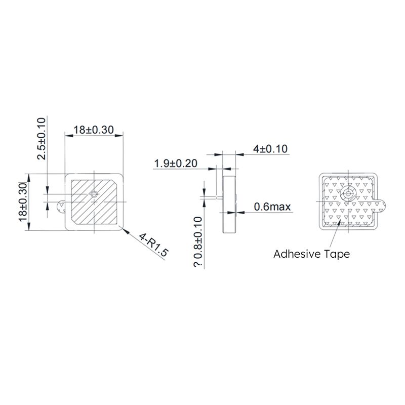 AIGC026 GNSS GPS Passive Antenna dismension -ABOOSTY