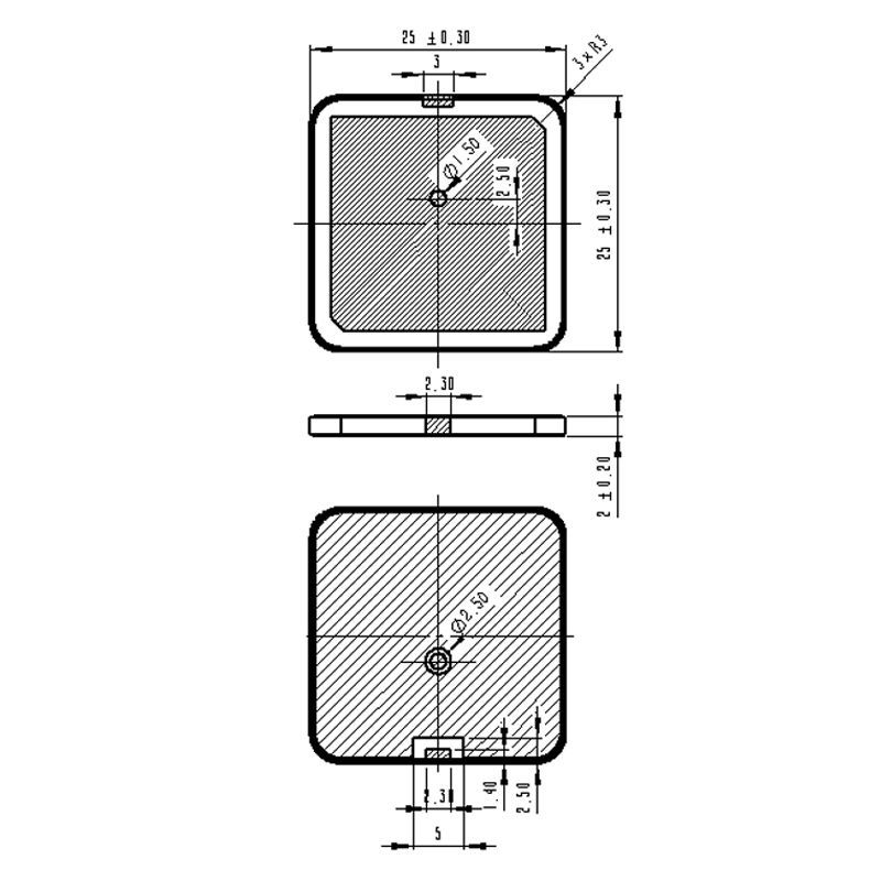 AIGC032-GNSS-Passive-Antenna-dismension-ABOOSTY