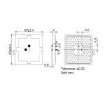 AIGC36-37x37x4mm-GPS-GLONASS-Beidou-Galileo-Passive-Patch-Dual-Feed-Antenna-size-chart