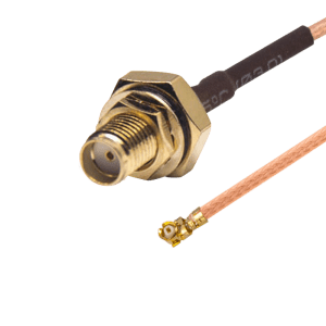 Waterproof SMA Female Straight to IPEX/MHF/U.FL 1 Female Jack, RG178 Cable, 200mm