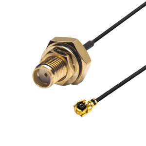 Waterproof SMA (F) to IPEX/MHF/U.FL 1(F), RF 1.13 Coax Cable, Custom Cable Length