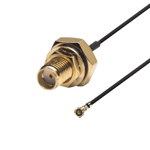 Waterproof SMA(F) to IPEX/MHF/U.FL 4(F), RF 0.81mm Cable, 120mm