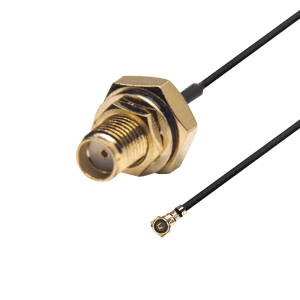 Waterproof SMA(F) to IPEX/MHF/U.FL 4(F) RF 1.13 Coax Cable, 200mm