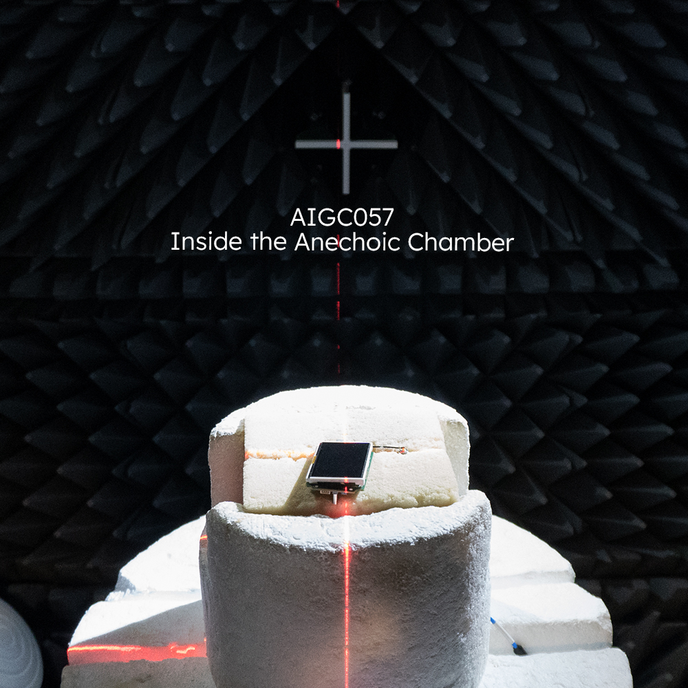 ABOOSTY AIGC057-M01 GNSS antenna radiation pattern test in RF anechoic chamber