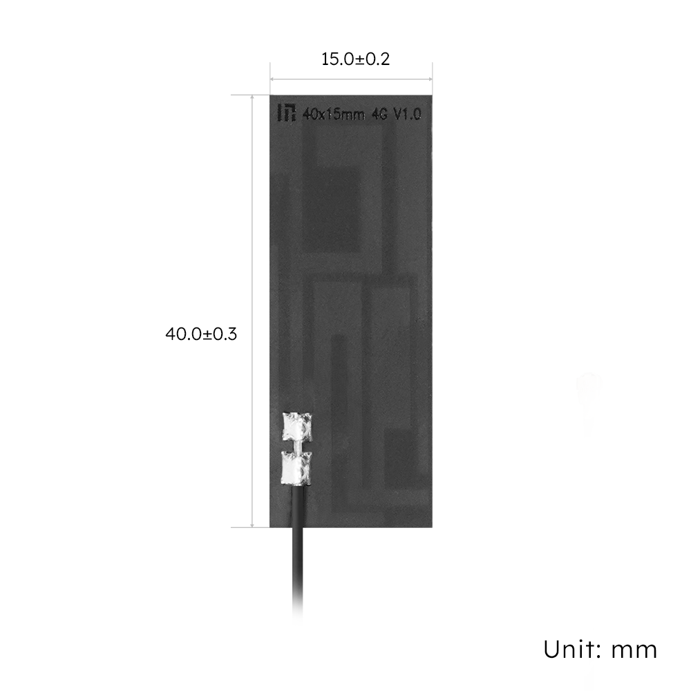 AICF008 Electrical Specifications of 40x15mm LTE PCB Antenna for IoT modules and M2M terminals