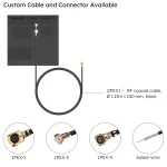 RG 1.13 Cable IPEX Connector GNSS Antenna with cable length and connector type customizable
