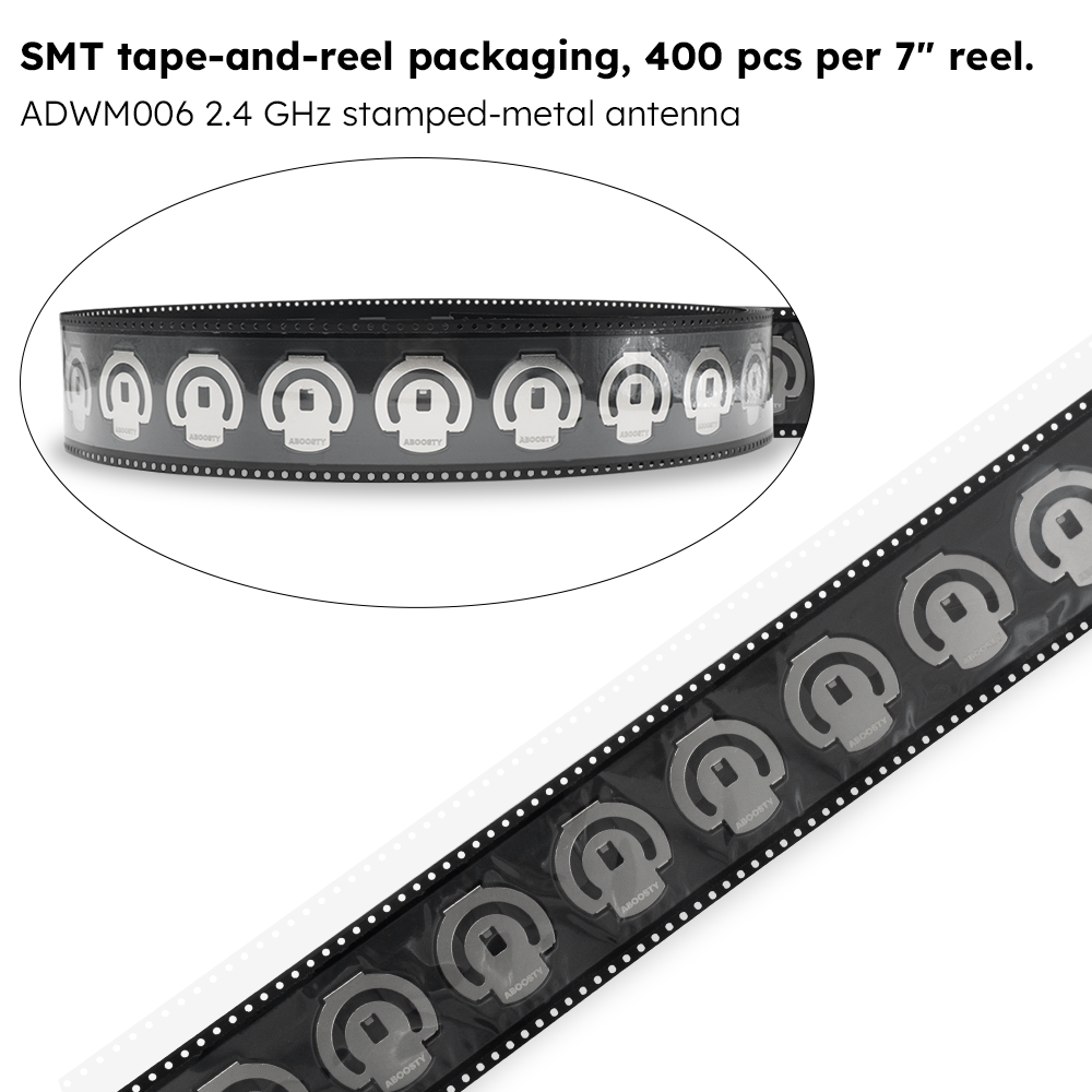 ADWM006-2.4GHz-antenna-package-SMT-tape-and-reel-packaging