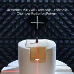 radiation pattern measurement of AEWW015 2.4G WiFi omni external mini antenna in RF anechoic chamber -ABOOSTY