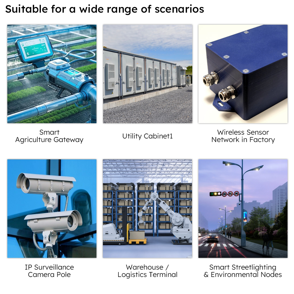 AEWW015 2.4G WiFi omni antenna used on IP security camera housing and outdoor IoT gateway in smart building and logistics site -ABOOSTY