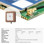 AIGC058 Active GPS Antenna Gain and efficiency across 1550–1580 MHz