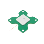 AIGC059 active GNSS L1 ceramic patch antenna modules with 35x35x4mm patch on 75x75mm board and SMA cable