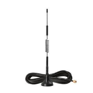 AECM015 4G LTE Magnetic Mount Antenna, 824-960 / 1710-2690 MHz, 1.76 dBi Peak Gain, SMA Male, 1.5 m RG174 Cable